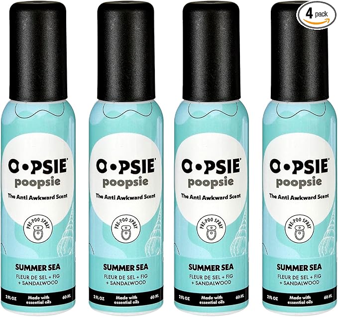 OOPSIE POOPSIE - Summer Sea - Before & After You Go Toilet Spray 2oz - Portable by OopsiePoopsie