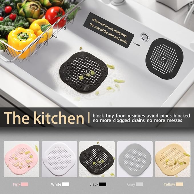 2 Pack Drain Cover Hair Catcher Drain Plug Hair Stopper Drain Protector - Image 8