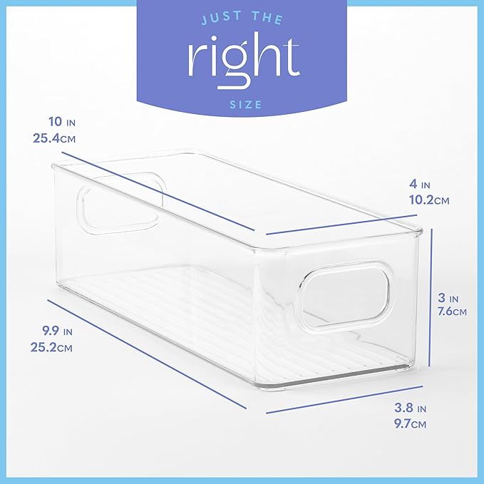 Plastic Food Storage 8 Pack Clear Container Bin - Image 3
