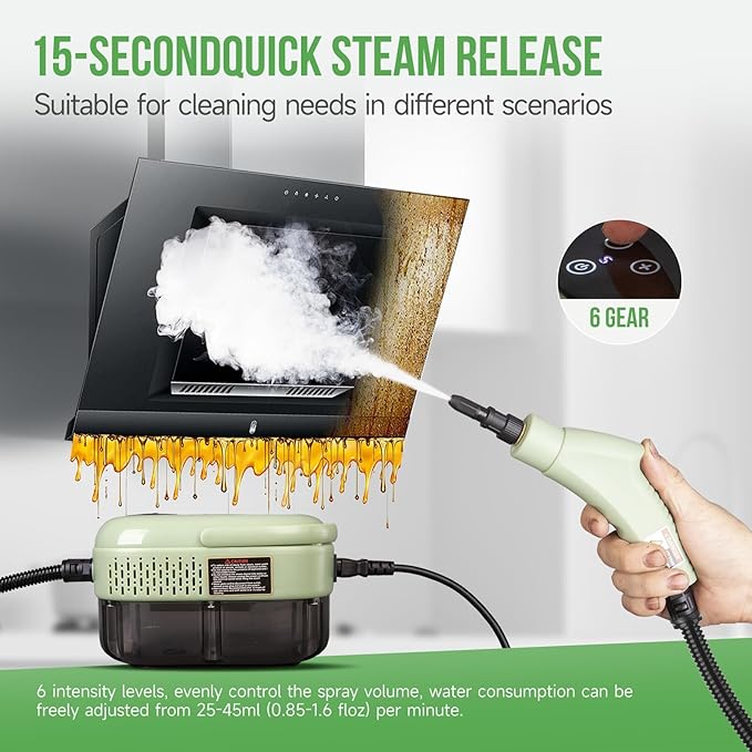 Handheld Steam Cleaner Multipurpose Portable Steamer Upholstery Cleaner Machine - Image 3