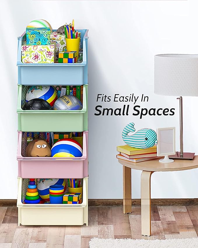 TidyFriend Plastic Stackable Storage Bins - Image 4