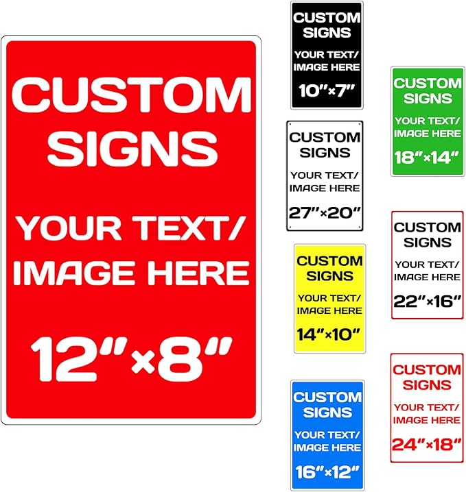 custom company signs, Aluminum Weatherproof Metal Sign Multiple Sizes Custom by Repaly