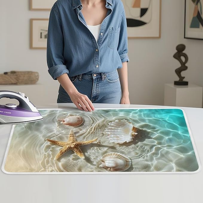 Ironing Mat Thickened Beach Starfish Ironing Blanket Travel Portable Ironing - Image 4