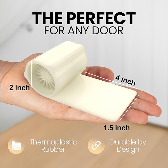 Ducki 2 Pack Door Wedge Stopper - 3 in 1 Thermoplastic Rubber Door Stop Wedge - Image 3