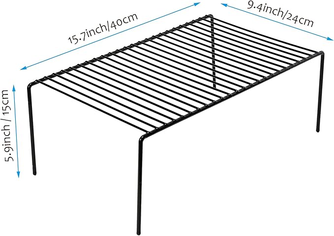 iPEGTOP 4-Pack 15.7 x 9.4 Inch Rustproof Metal Wire Kitchen Storage Shelves – - Image 3