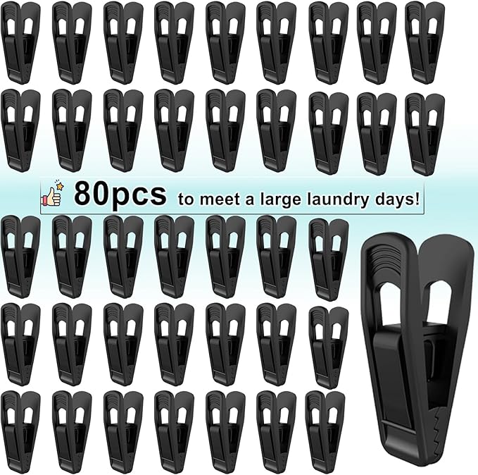 Hanger Clips Perfect for Velvet Hangers, Strong Plastic Clips Pant Skirt Hanger - Image 7