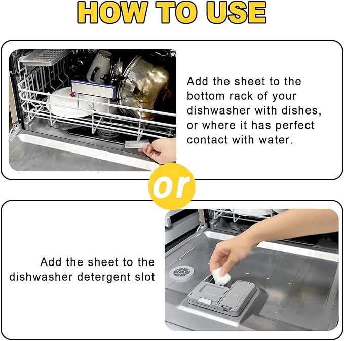 Eco Dishwasher Detergent Sheets Up To 160 Loads, Citrus Lemon Scent Plastic - Image 4