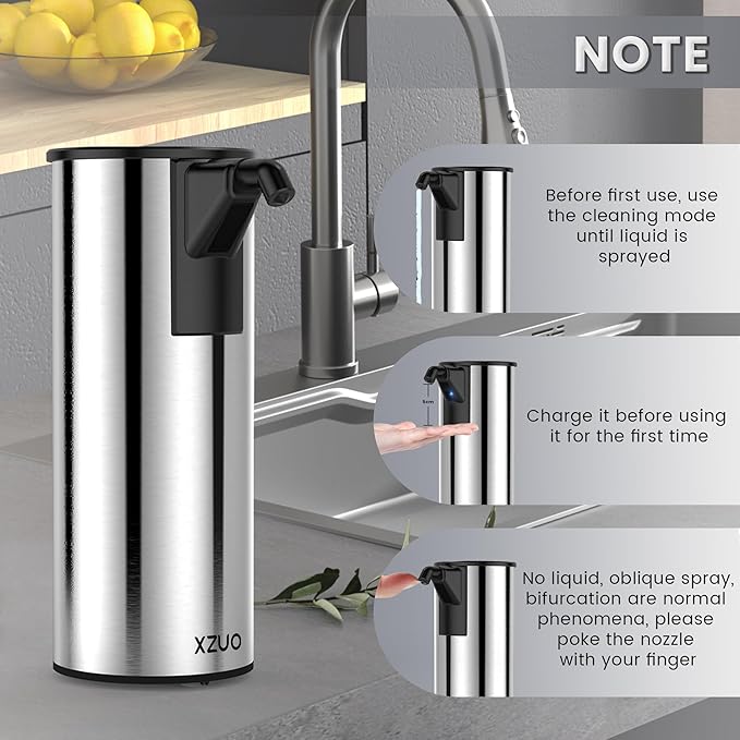Automatic Soap Dispenser Touchless 11.8oz/350ml Four-Level Adjustable Dispenser - Image 3