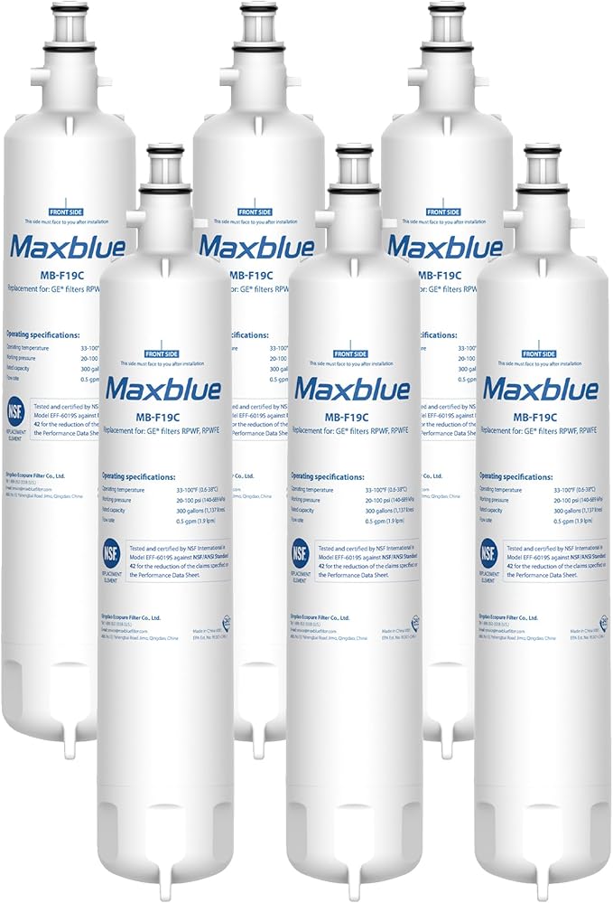 Maxblue Replacement for GE® RPWFE®, RPWF Refrigerator Water Filter, Compatible by Maxblue