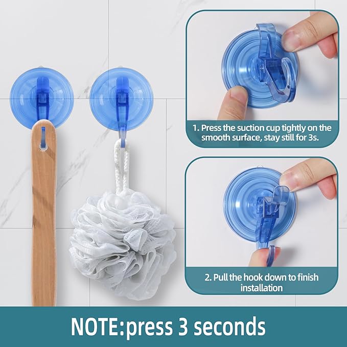 Antimbee 3 Pack Suction Hooks, Kitchen-Up to 11 lbs on Smooth Surface - Image 4