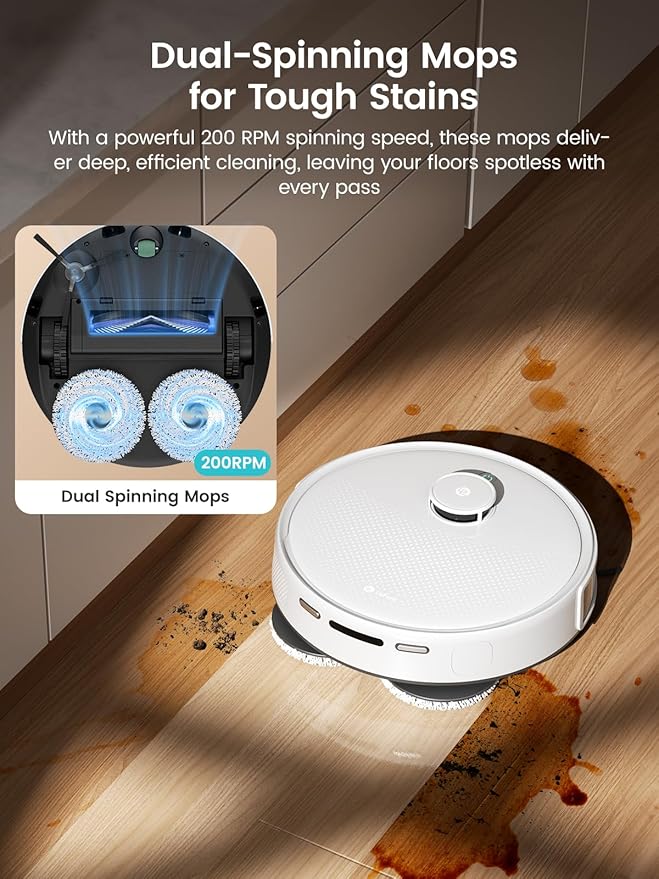 Lefant LiDAR Robot Vacuum and Mop, All-in-One Dock, 56-Day Self-Emptying - Image 4