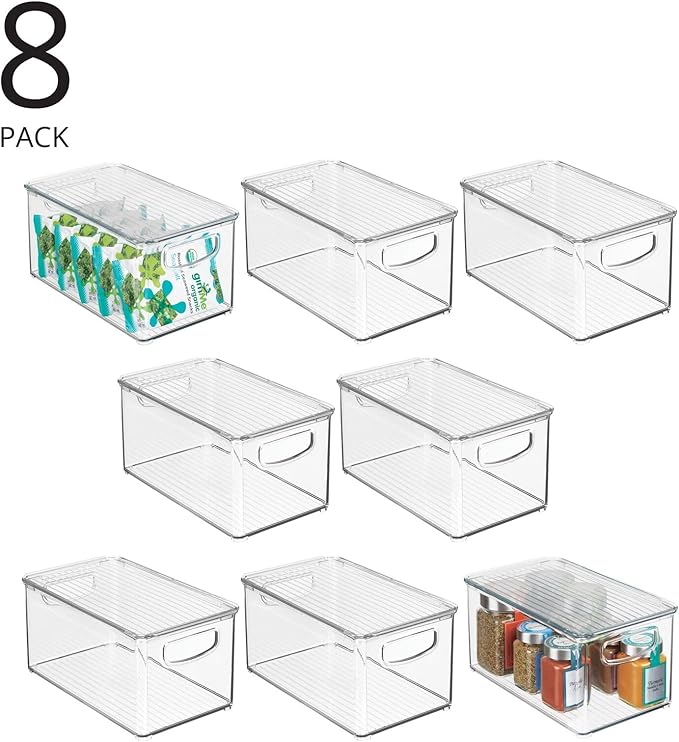 mDesign Plastic Deep Storage Bin Box Container - Image 2