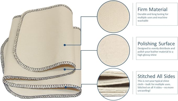 FeetPeople Premium Professional Shine Cloth, 20 Inch x 5 Inch, 6 Cloths - Image 3