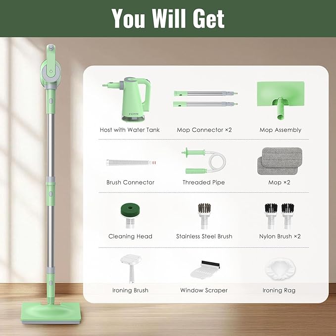 FEPPO Steam Mop with Detachable Handheld Steam Cleaner - Image 9