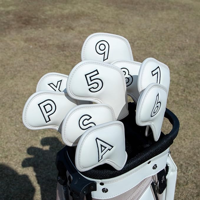 Montela Golf Iron Covers, Golf Iron Head Covers Leather Golf Iron Covers Set - Image 6