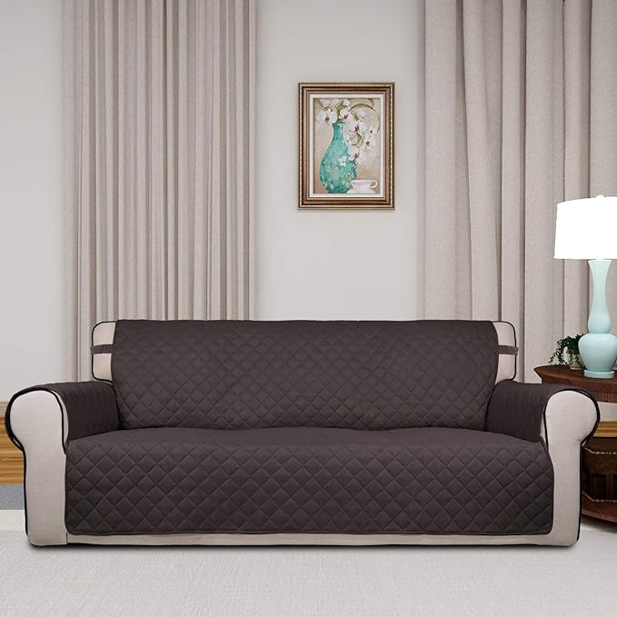 PureFit Reversible Quilted Sofa Cover, Water Resistant Slipcover Furniture - Image 2