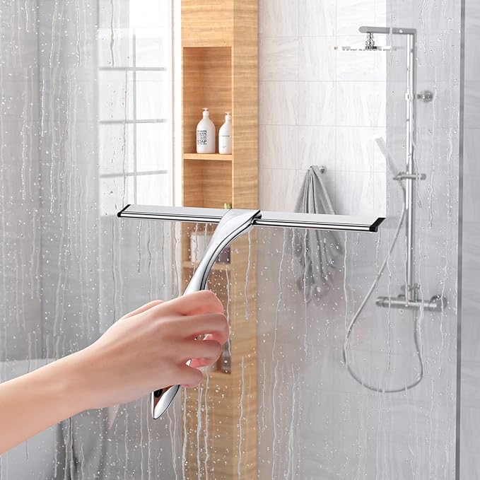 Shower Squeegee and Window Squeegee, Stainless Steel, 100% Streak-Free - Image 6