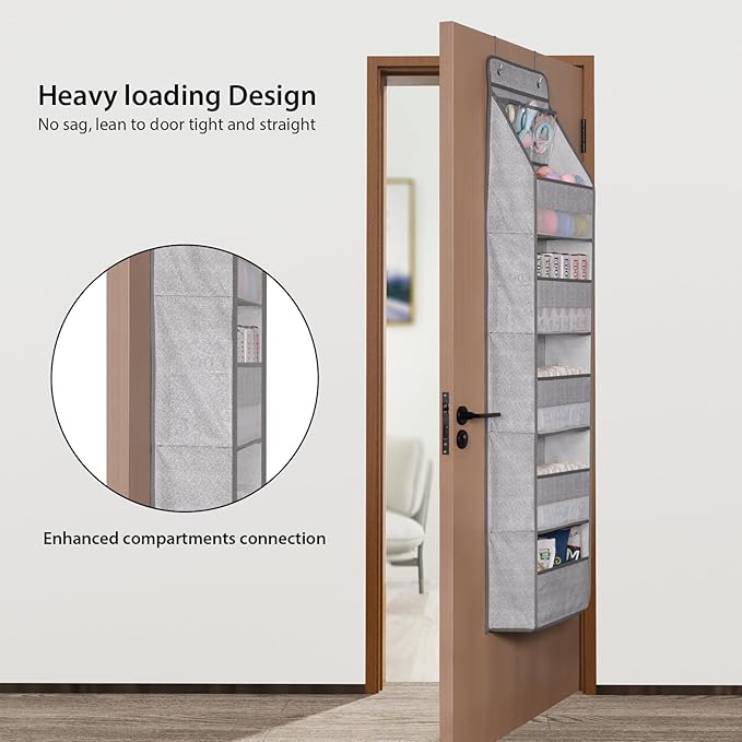 Univivi 6-Shelf Over Door Hanging Organizer Fabric Baby Door Storage - Image 2