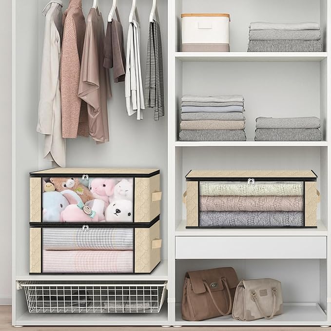 HomeHacks Storage 8-Pack Clothes Organizer Storage Bags Foldable Storage Box - Image 6