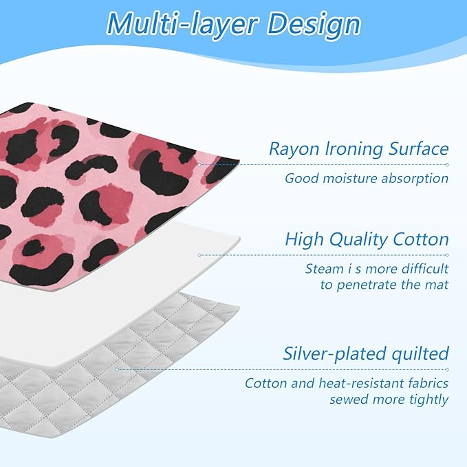 Light Leopard Print Pattern Ironing Mat - Image 4