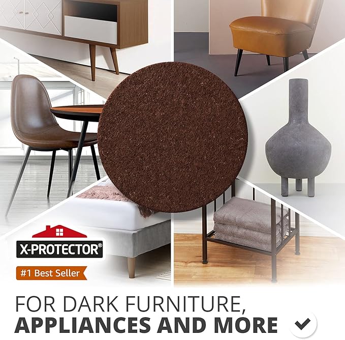 16 Heavy-Duty Felt Furniture Pads 2” 1/4” Thick X-Protector! Round Felt Pads - Image 2