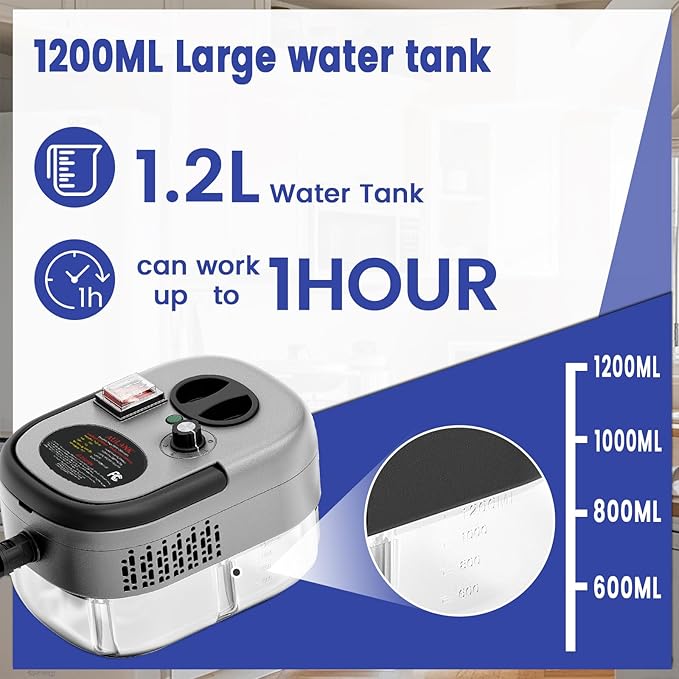 2500W Handheld Steam Cleaner, Portable Car Steamer - Image 3