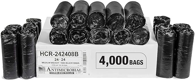 Aluf Plastics High Density Trash Bags, 10 Gallon, 8 Micron, by AlufPlastics