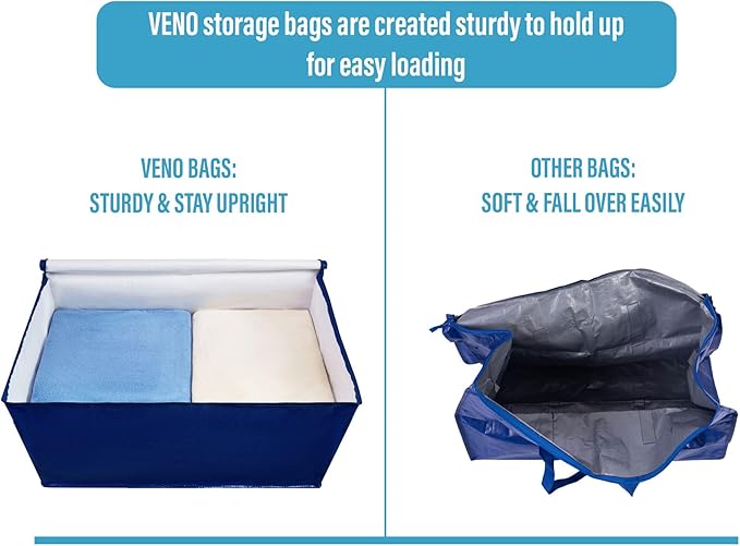 VENO 6 Pack Moving and Storage Bags, Heavy Duty, Alternative to Moving Boxes - Image 5