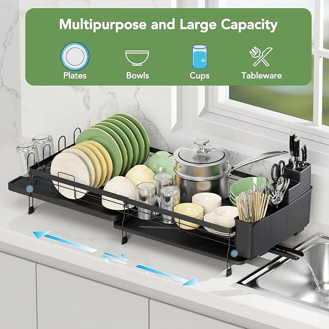 ROTTOGOON Expandable Dish Drying Rack - Image 5