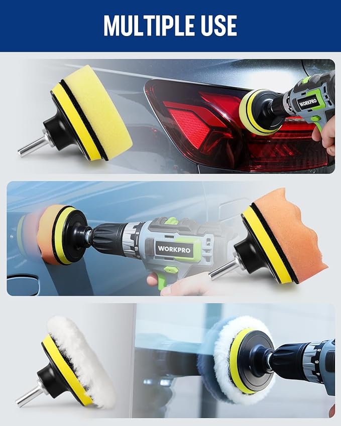 WORKPRO 3 Inch Drill Buffing Pad Kit - Image 4