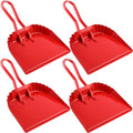 Mumufy 4 Pack 12 inch Heavy Duty Metal Dustpan Large Wide Dust Pans by Mumufy
