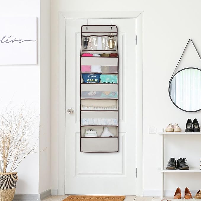 Univivi 5-Shelf Fabric Door Storage Over Door Hanging Organizer - Image 5