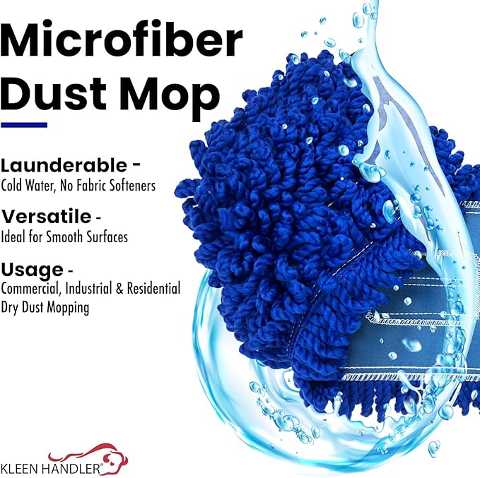 KLEEN HANDLER 18 Inch Microfiber Dust Mop Bulk Pack of 12, Large Washable - Image 7