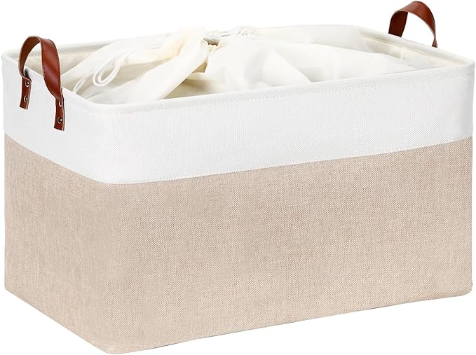 DULLEMELO 70L Extra Large Storage Bin, Collapsible Storage Box, Fabric Clothes by DULLEMELO