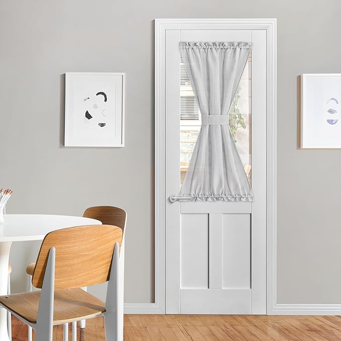 NICETOWN Light Grey Sidelight Curtain, Light Filtering Side Front Door Curtains by NICETOWN