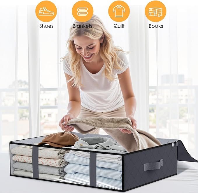 StorageRight Under Bed Storage Bins, Breathable Organizer - Image 6