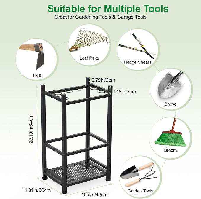 Dirza Garden Tool Organizer, Yard Tool Organizer - Image 5