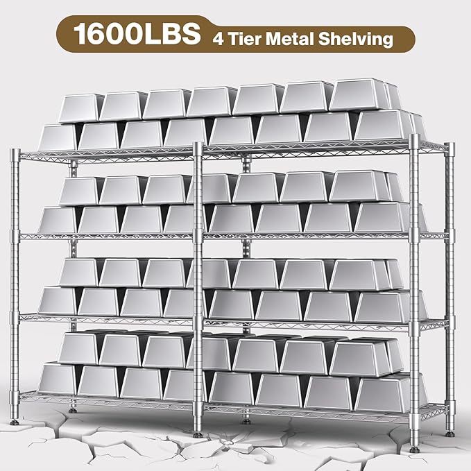 Himimi 4-Tier Adjustable Metal Shelving - Image 5