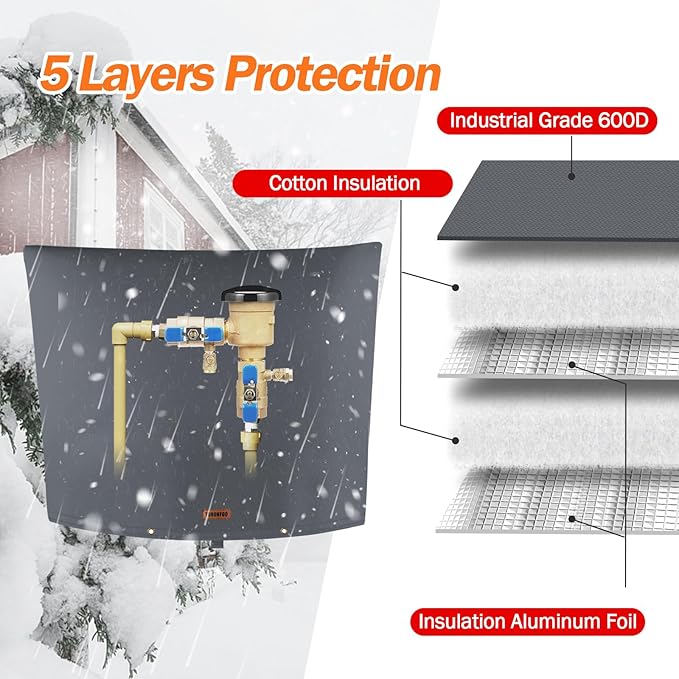 TOHONFOO Backflow Preventer Pipe Insulation Cover - Image 5