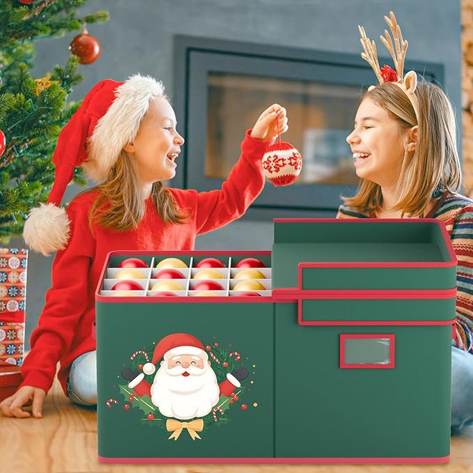 Christmas Ornament Storage Box Christmas Ornament Storage 128 Ornaments Slots - Image 5