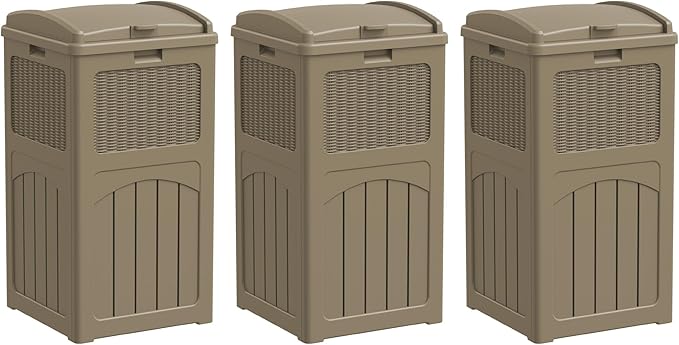 Greesum 33 Gallon Resin Outdoor Trash Can by BuynowfromGreesum