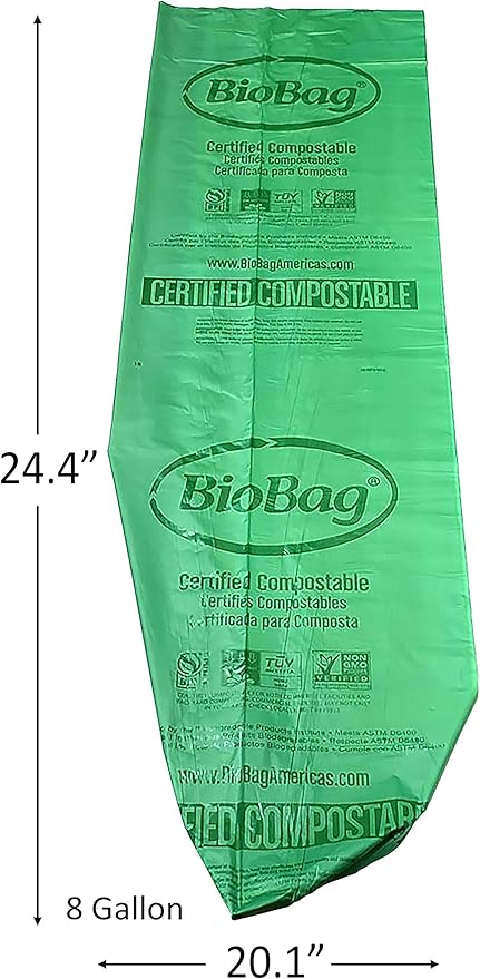 BioBag The Original Compostable Bag, 8 Gallon, 100% Certified Compostable Trash - Image 7