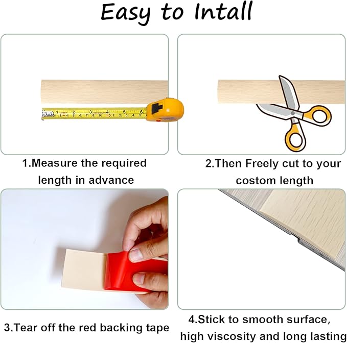 Floor Transition Strip & Self Adhesive Floor Vinyl Floor Edge Trim Laminate - Image 3