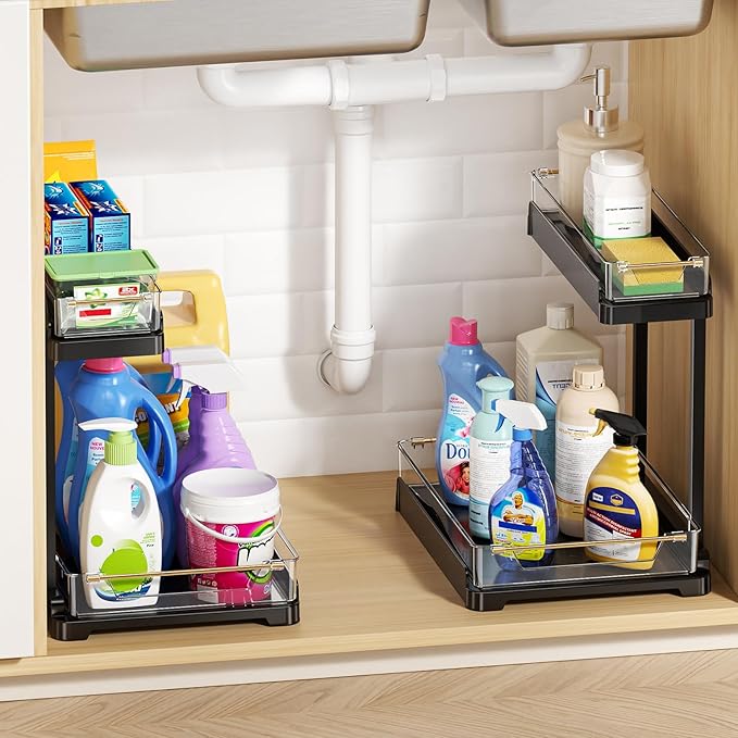 heart & home 2-Pack Under Sink Storage Organizer by hearthome