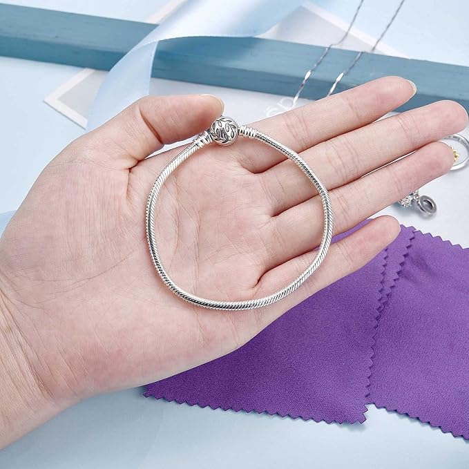 SEVENWELL 50pcs Jewelry Cleaning Cloth Dark Purple Polishing Cloth - Image 6