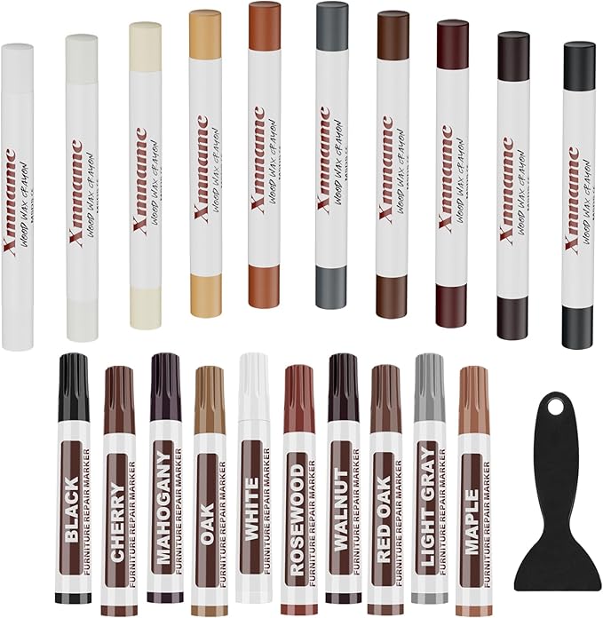 Wood Filler Sticks, 20 Colors Furniture Repair Kit, Wax Crayons by Xmnamc