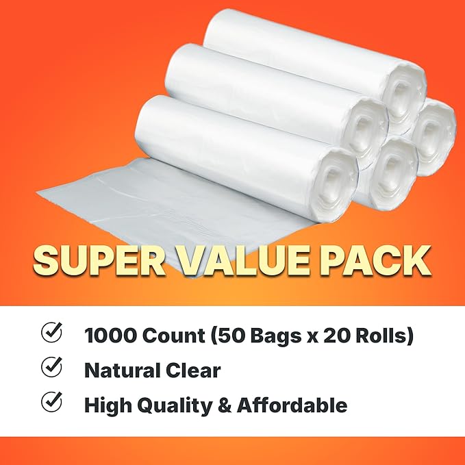 12-16 Gallon Trash Bags, 8 Micron High Density Garbage Can Liners Bulk - Image 6