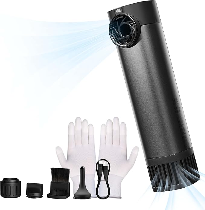 VSGO Electric Compressed Air Duster, Portable Cordless Handheld Air Blower by VSGO