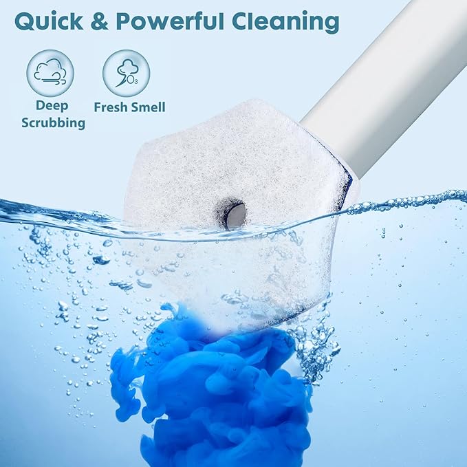 COBETE Disposable Toilet Brush Wand Refills, Disposable Toilet Refill Bowl - Image 2