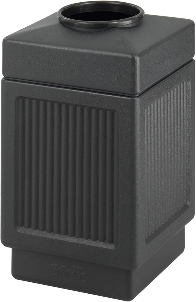 Safco Canmeleon Trash Can, 38 Gallons, Indoor and Outdoor Use, Open Top by SafcoProducts